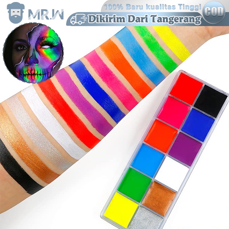 Jual UV Body Face Painting 12 Warna Cat Wajah Painting Wajah Body