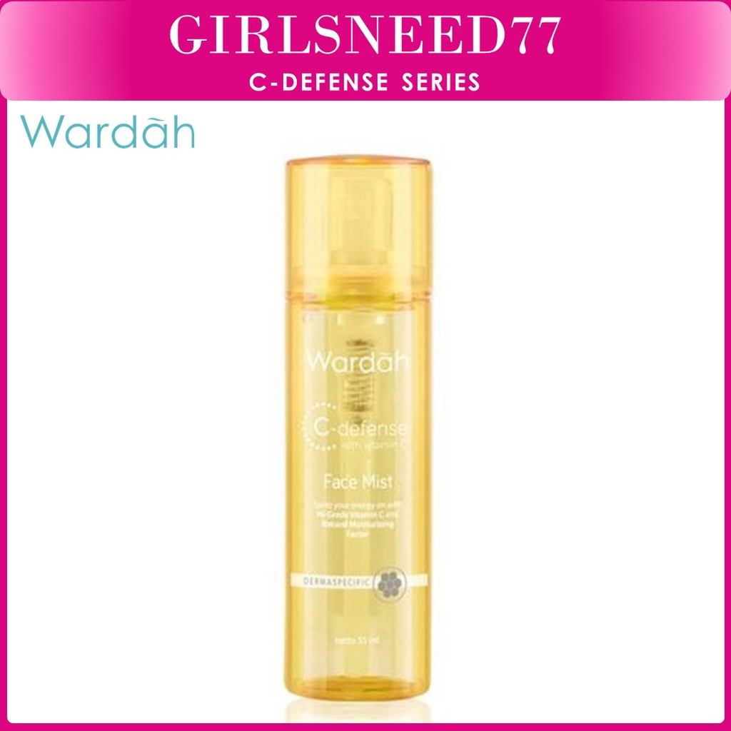 Jual GIRLSNEED77 COD Wardah CDefense Face Mist 55 ml Spray dengan
