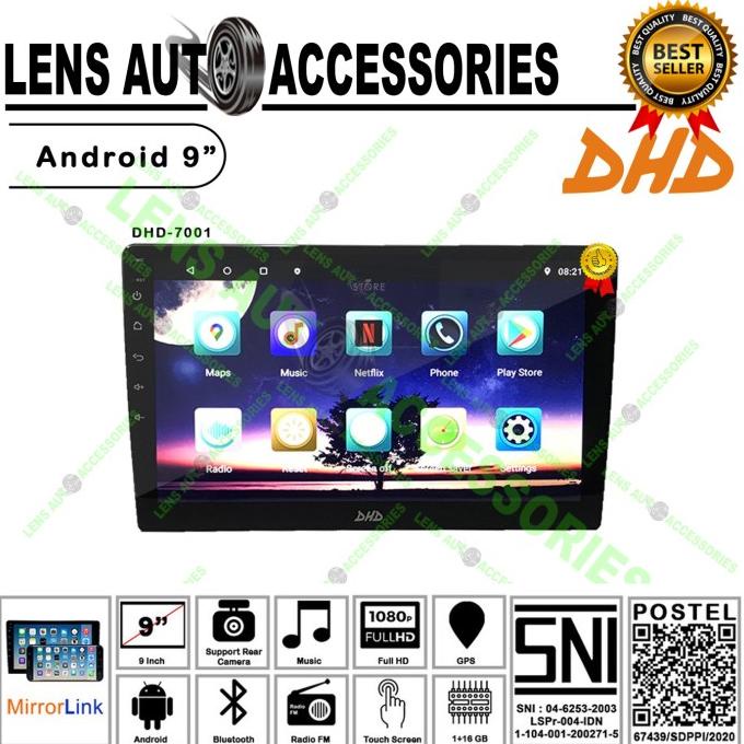 Jual Aurora - 2 Din Head Unit Android 9 Inch Dhd 7001 Double Din ...