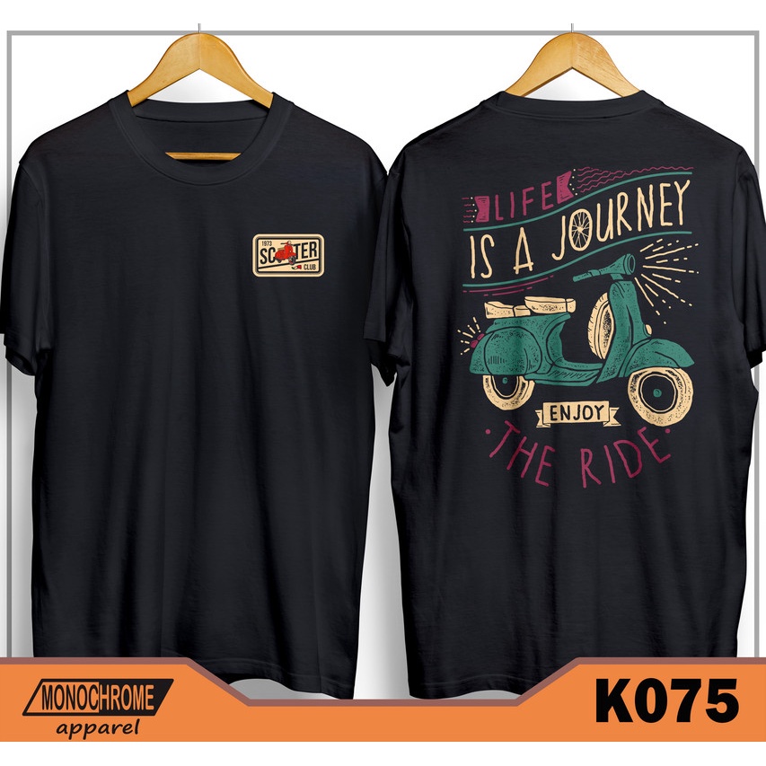 Jual K075 Kaos Baju Vespa Scooter Scooterist Skuter Distro Pria