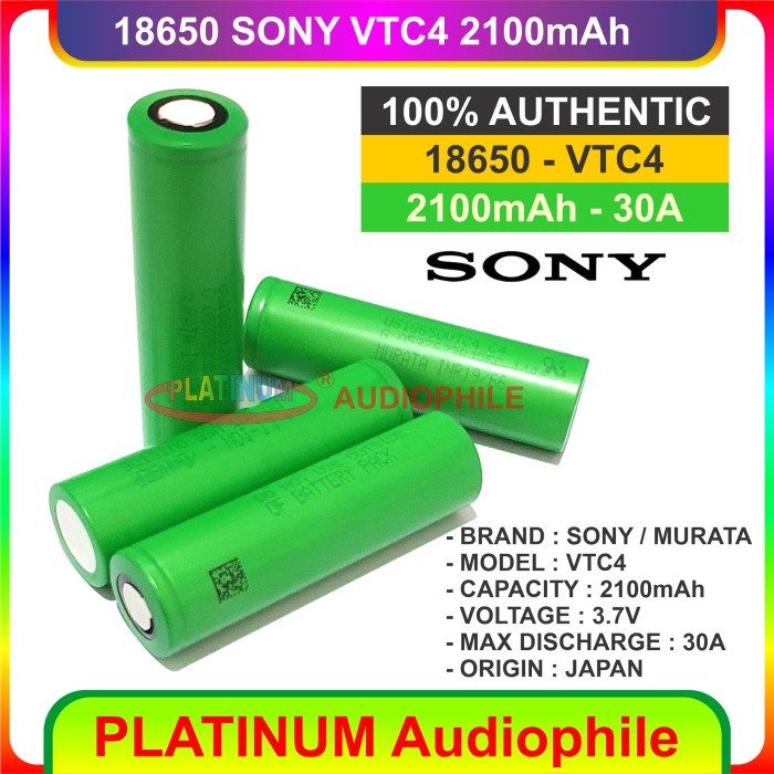 Jual Baterai Sony Vtc4 100% Authentic Battery Sony Vtc 4 18650 2100 Mah ...