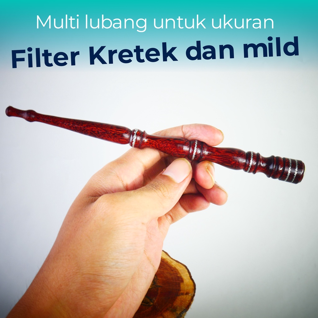 Jual once cangklong pipa roko kayu galih asem ukir 20cm silver ring ...
