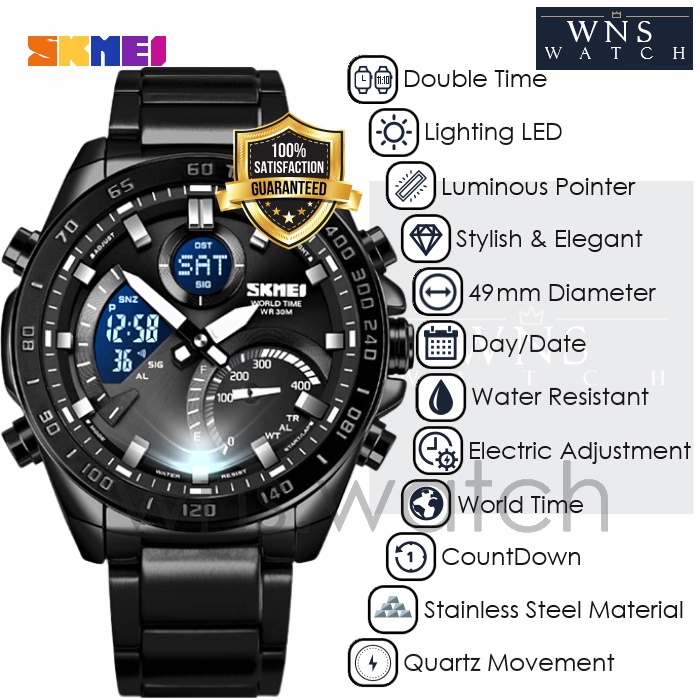 Jual [LIMITED] Jam Tangan Rantai Dual Time Original Pria Electric ...