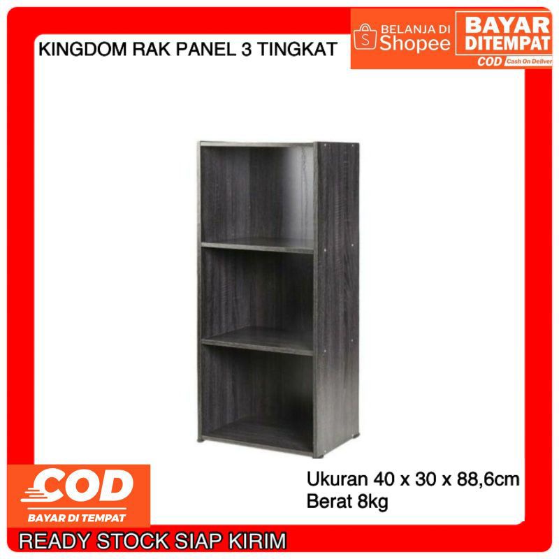 Jual 26 KINGDOM RAK PANEL 3 TINGKAT || RAK SERBAGUNA KAYU PARTIKEL ...