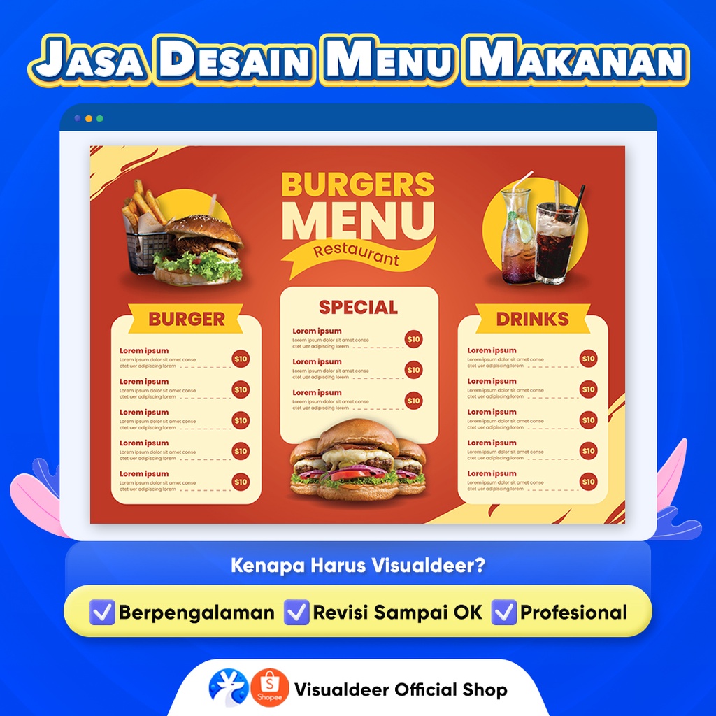 Jual Jasa Desain Menu Makanan Berkualitas, Template & Custom | Shopee ...