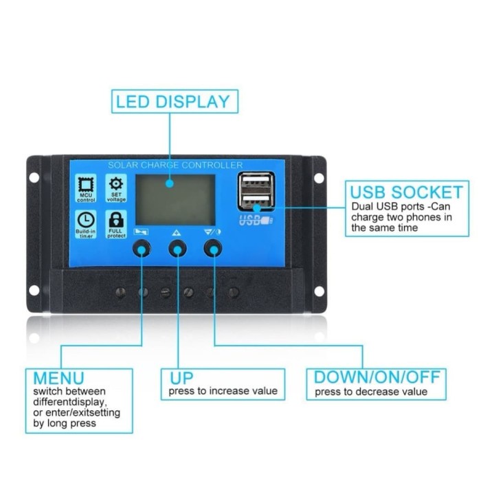 Jual Solar Charge Controller Pwm Panel Surya Solar A Shopee Indonesia