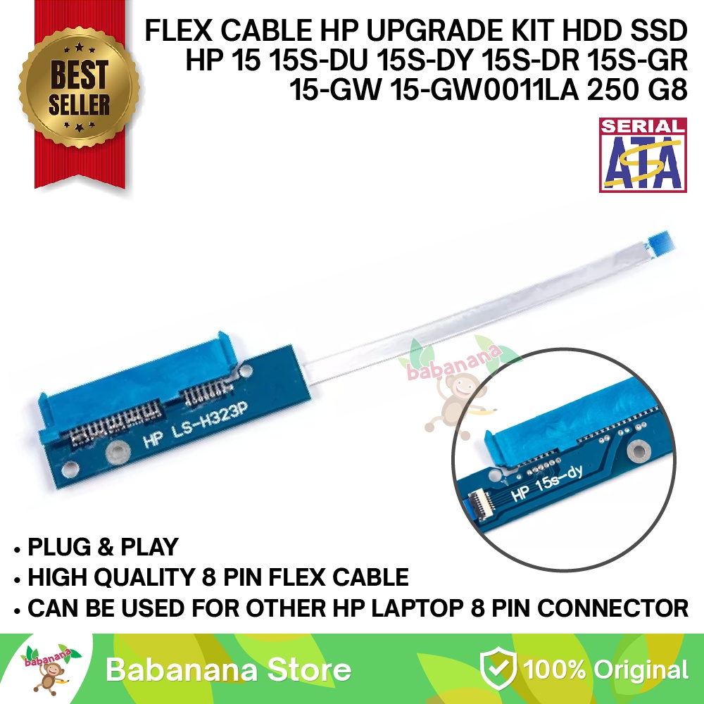 Jual KABEL FLEX 8 Pin HP FLEKSIBEL KONEKTOR SATA HDD SSD UPGRADE KIT ...