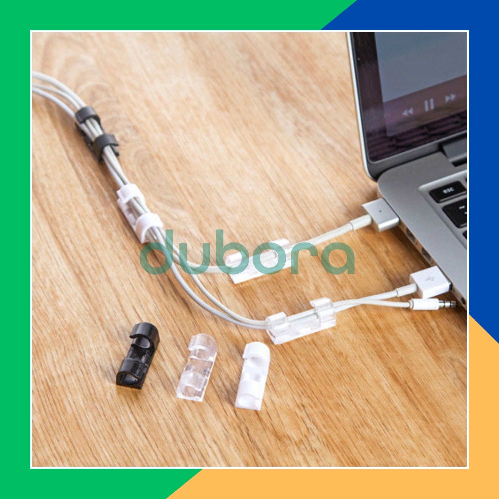 Jual Klip Perapih Kabel Organizer Cable Clip 20 PCS / Klip Pengikat ...