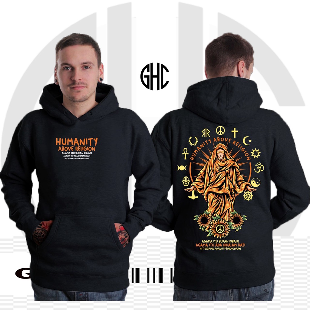 Jual Jaket Sweater Pria Pluralisme Hoodie Humanity Above Religion Original  Distro | Shopee Indonesia