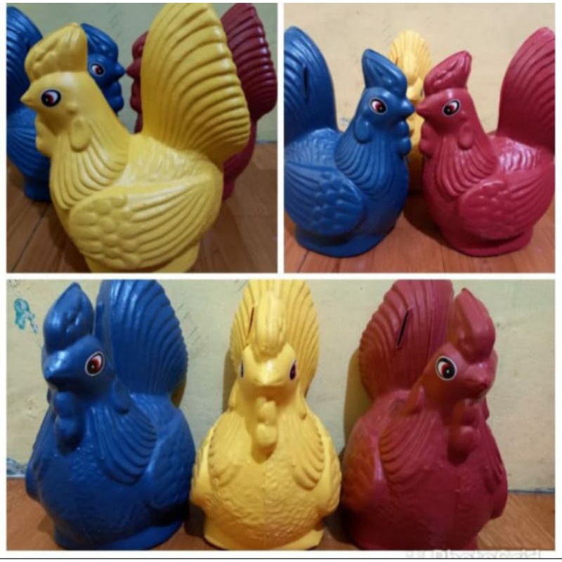 Jual celengan plastik gentong dan celengan ayam lusinan | Shopee Indonesia