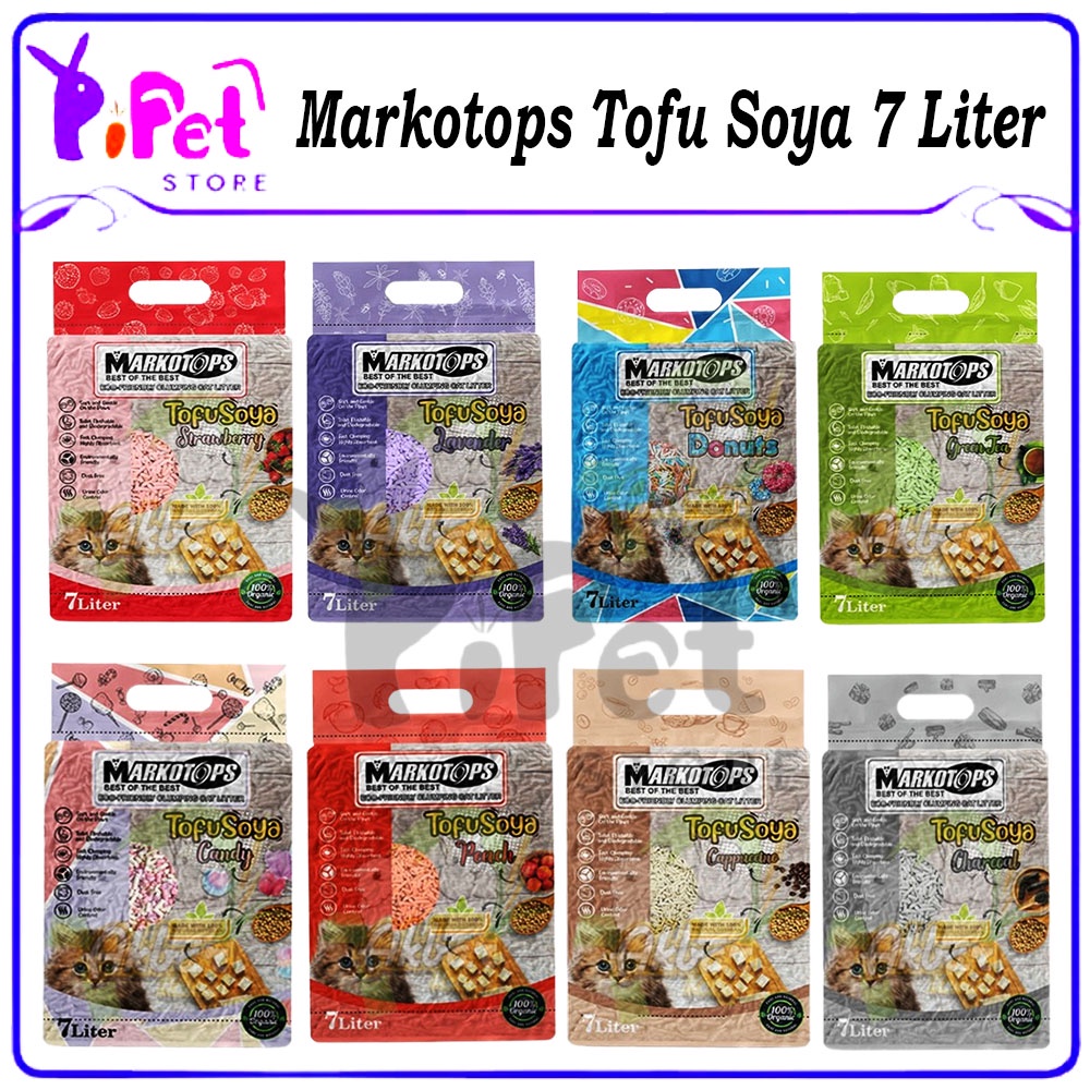 Jual Pasir Tofu Markotop Markotops Soya Clump Kucing L Litter Pasir Kucing Gumpal Tofu