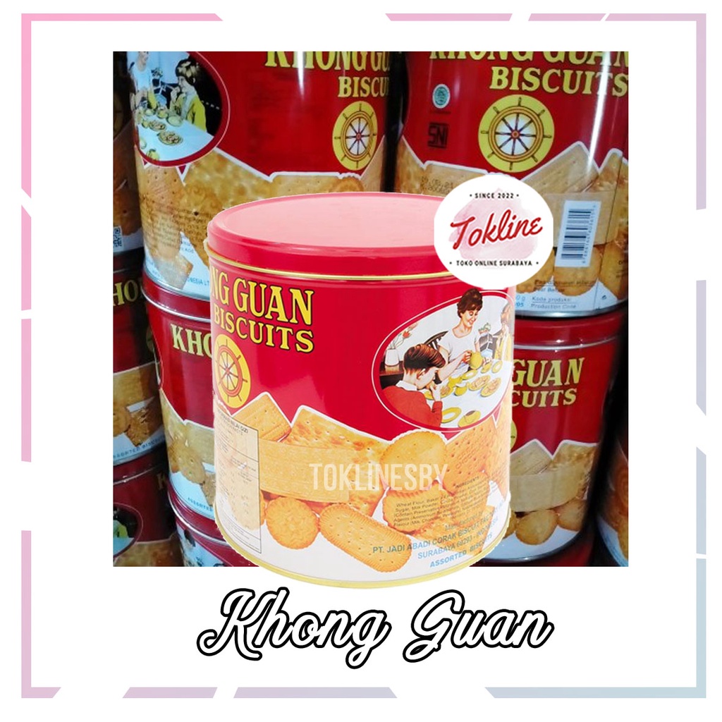 Jual Khong Guan Assorted Biskuit Kaleng Merah Red 650gr Kue Lebaran