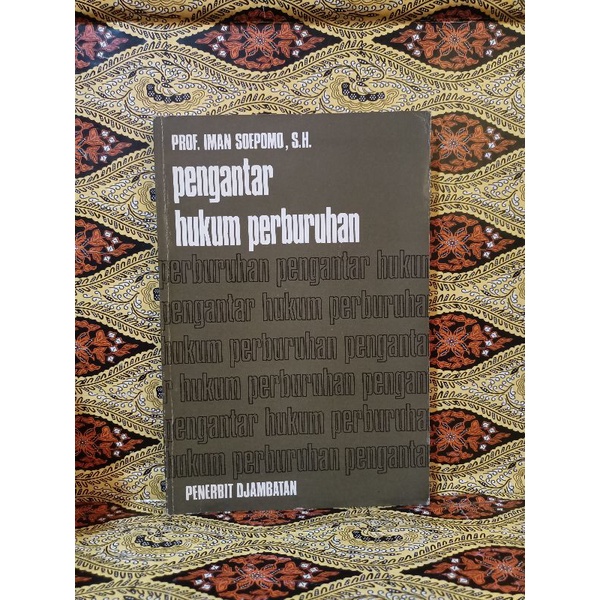 Jual Buku Ori Pengantar Hukum Perburuhan Cetakan Kedelapan Tahun 1987