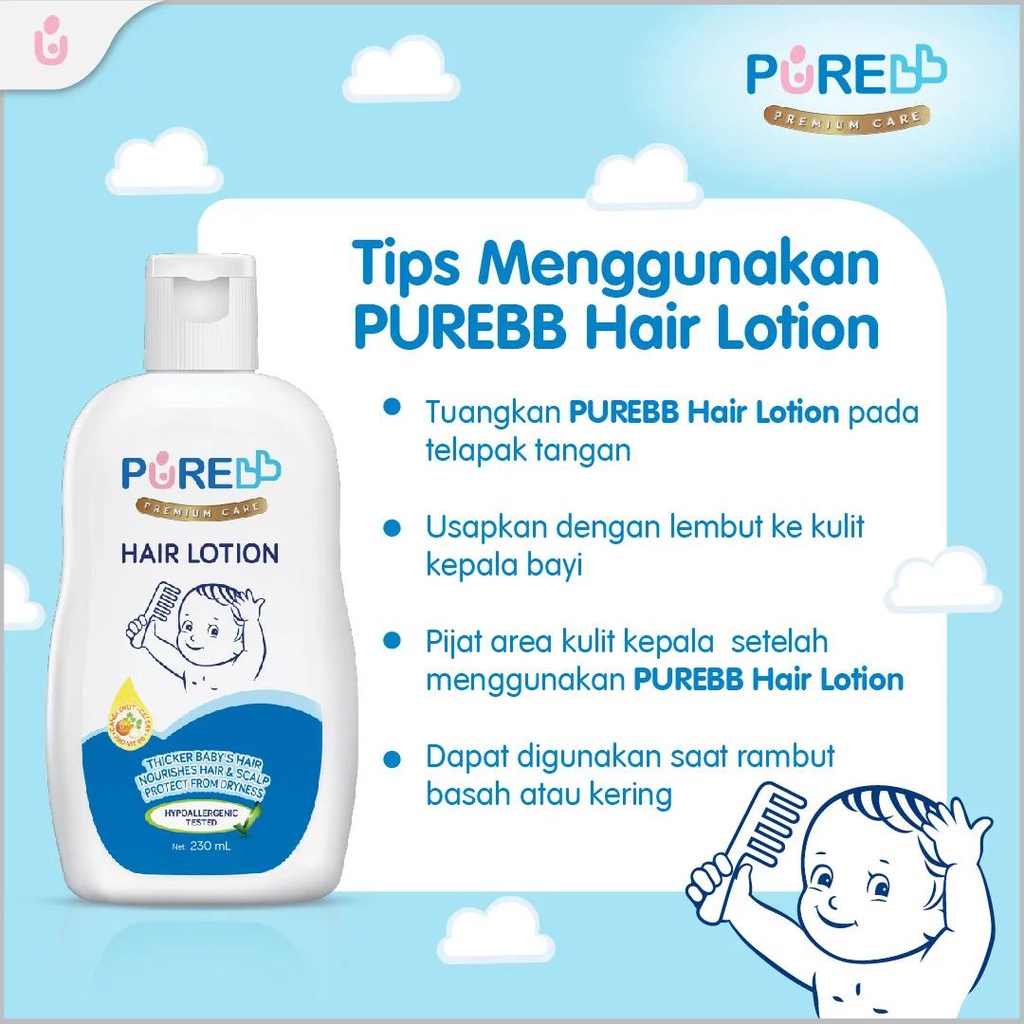 Jual [BPOM] - Pure BB Hair Lotion Losion Rambut Bayi - 230ml PureBaby ...