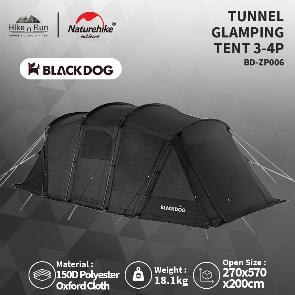 Jual Tenda Camping Blackdog BDZP006 Tunnel Glamping Tent 34P Shopee