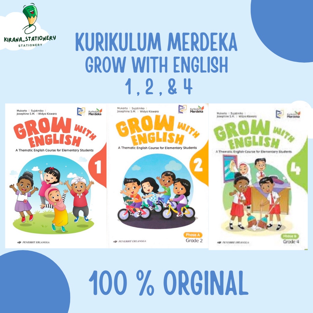 Jual BUKU GROW WITH ENGLISH KELAS 1 KELAS 2 KELAS 4 KURIKULUM MERDEKA ...