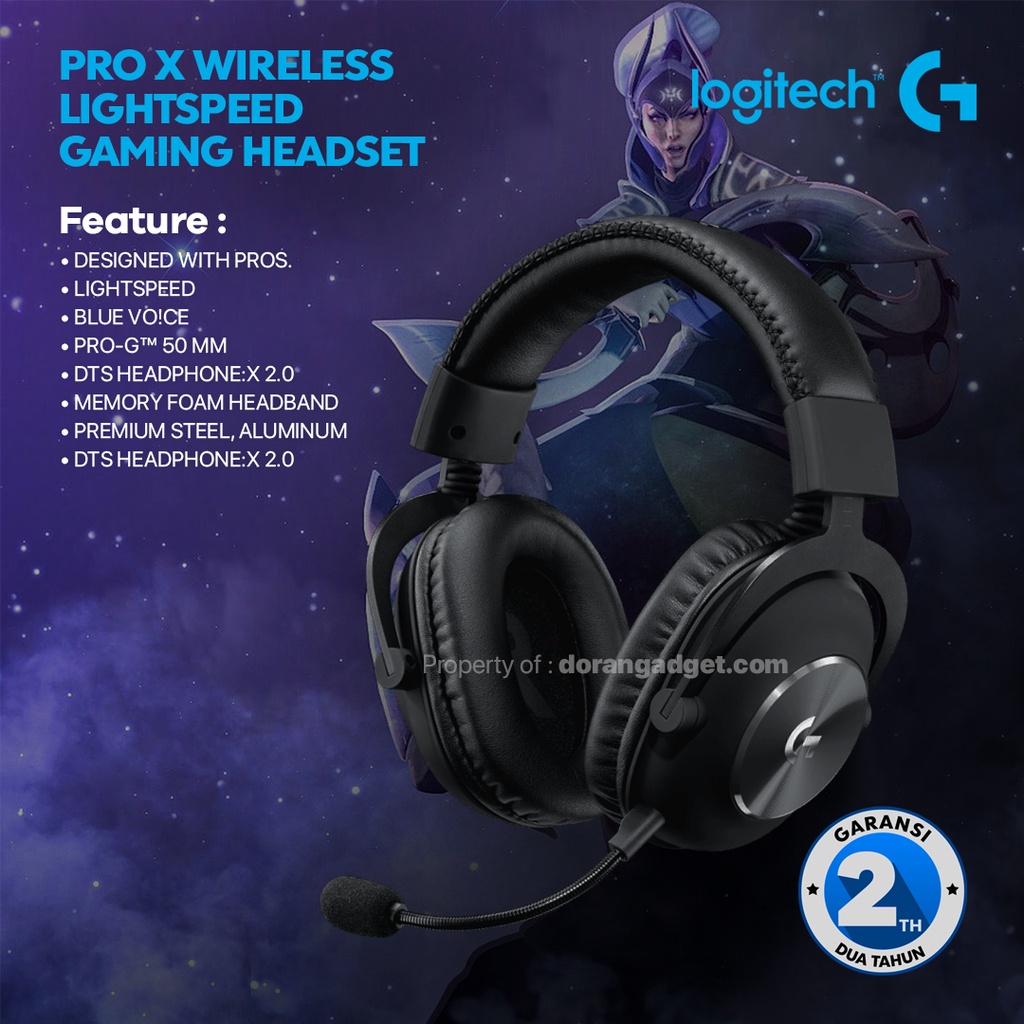 Jual Logitech G Pro X Wireless Lightspeed Gaming Headset Garansi Resmi 2 Tahun Shopee Indonesia