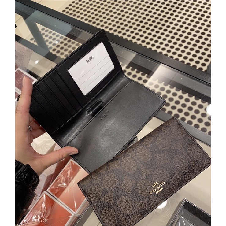 Coach Bifold Wallet In Signature Canvas Coach Women Bags Coach Wallets  Coach Bifold Wallets Dompet Panjang Long Wallets