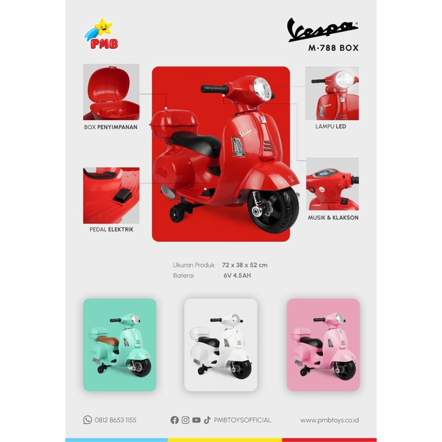 Jual Motor Aki Anak Vespa Pmb M788 Shopee Indonesia