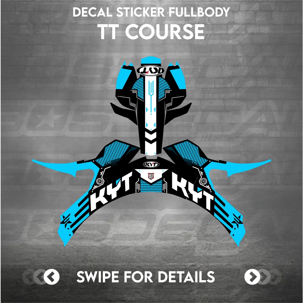 Jual Decal helm Sticker kyt TTCourse TTC motif Fuselage | Shopee Indonesia