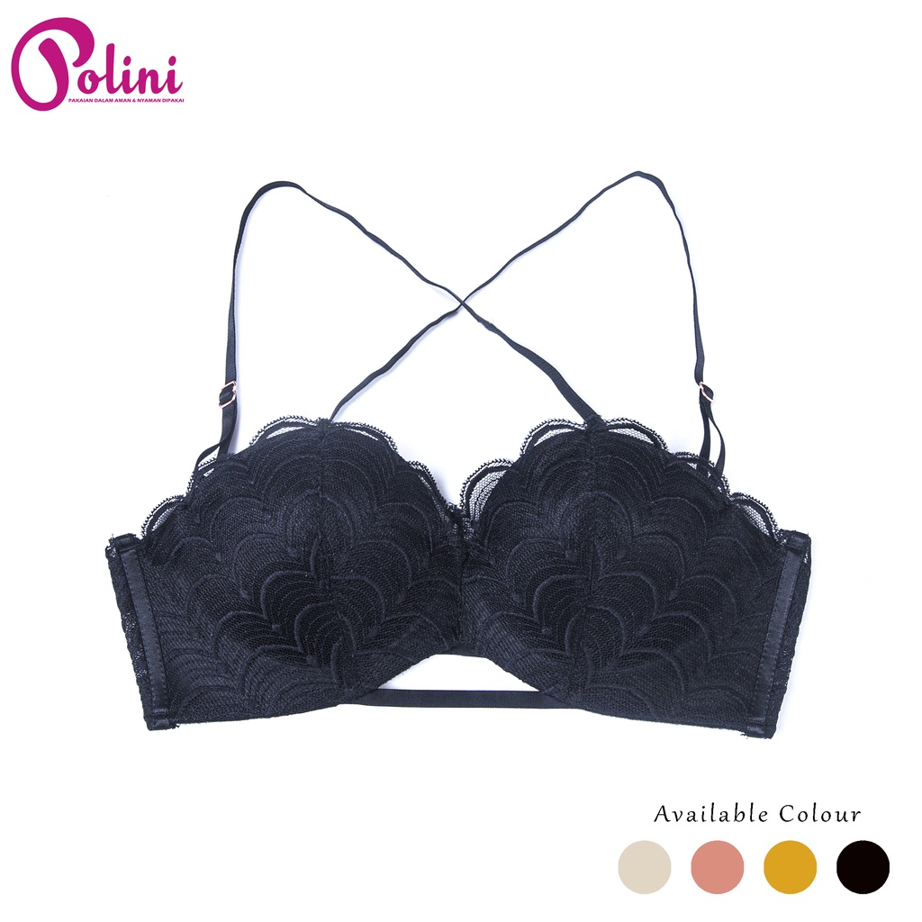 Jual POLINI Bralette Bra Tanpa Kawat Sexy Bra Lace Pakaian Dalam Wanita ...