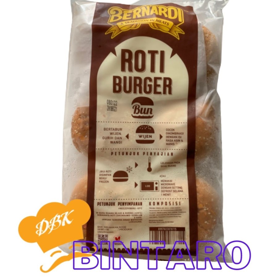 Jual ROTI BURGER DENGAN WIJEN ISI 6PCS BERNARDI | Shopee Indonesia