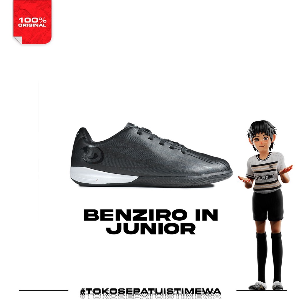 Jual SEPATU FUTSAL ENKAI BENZIRO IN JR BLACK LT GREY | Shopee Indonesia