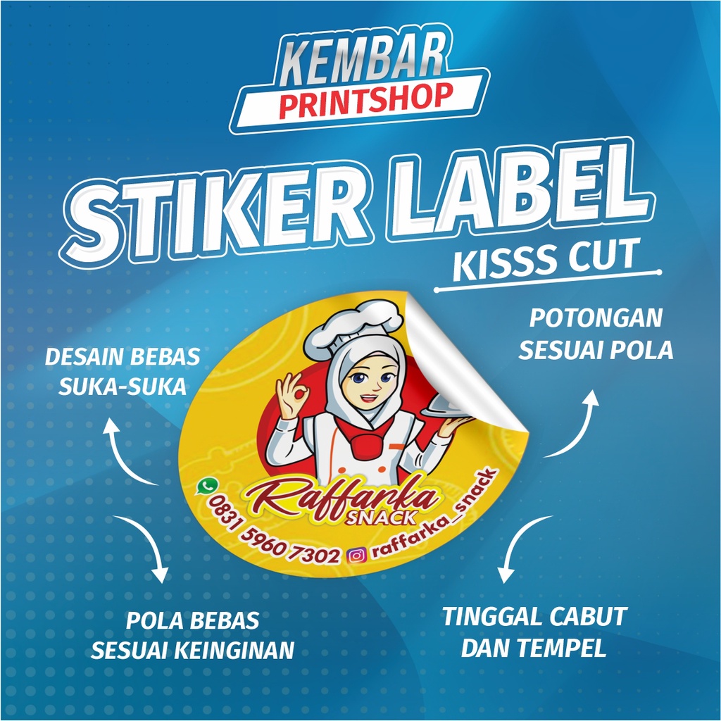 Jual STIKER LABEL KISS CUT / STIKER PRODUK STIKER LABEL STIKER MAKANAN ...