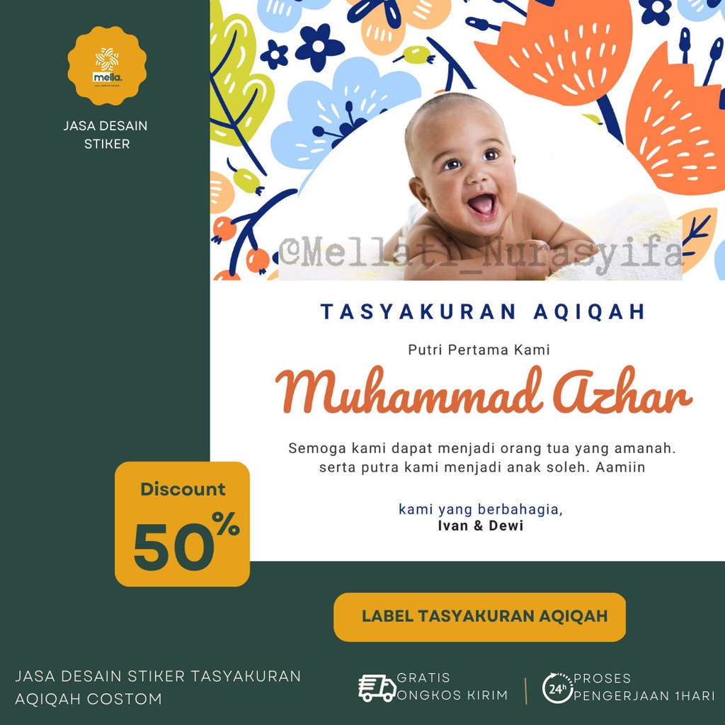 Jual Jasa Desain Stiker Aqiqah Termurah Stiker Label Logo