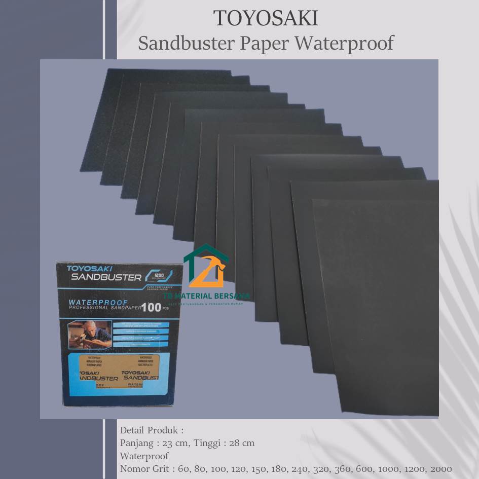 Jual Toyosaki Amplas Duco / Kasar Halus / Professional Sandpaper Waterproof / Abrasive Paper