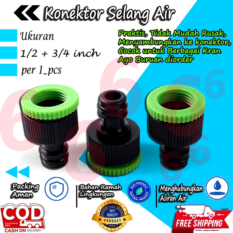 Jual Tap Adapter Konektor Drat Dalam Inch Sambungan Kran Ke Selang Air Mm Quick