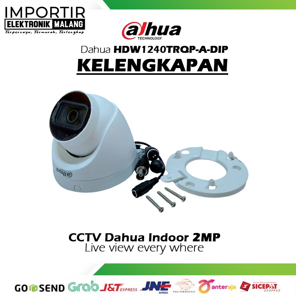 Jual CCTV Indoor Dahua HAC-HDW1240TRQP-A-DIP Audio 2mp Built-in mic ...