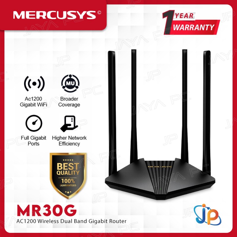 Jual Mercusys MR30G AC1200 Wifi Wireless Dual Band Gigabit Router