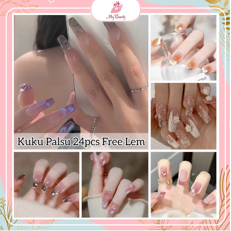 Jual MERCY Professional Nail Art 3D Kuku Palsu Branded Nails