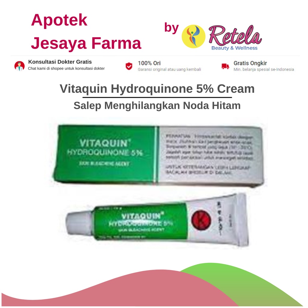 Jual Vitaquin Hydroquinone 5 Cream 15gr Shopee Indonesia