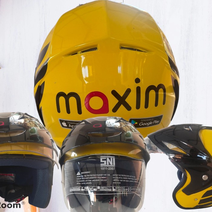 Jual Helm Motor Basic Simpel Polos Trendy Helmet Premium E7J0 Bagus