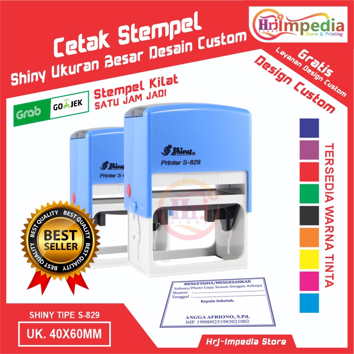 Jual Cetak Stempel Shiny Ukuran Besar Desain Custom Cetak Stempel