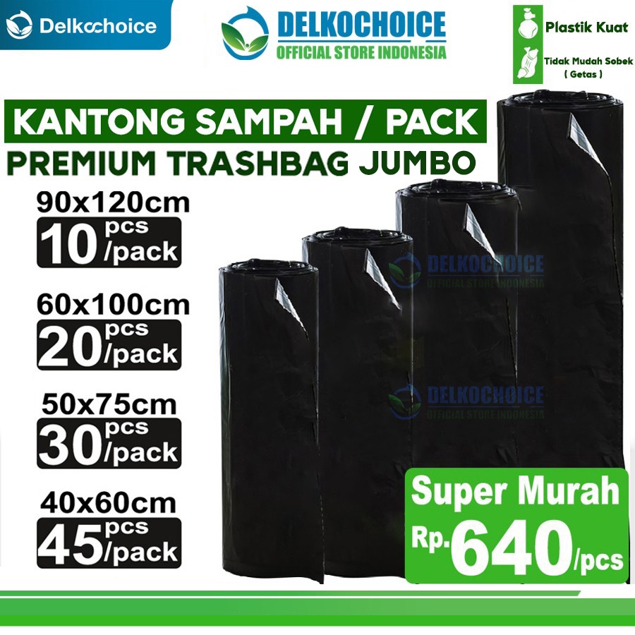 Jual Kantong Plastik Hitam Plastic Sampah Jumbo Tebal Trash Bag Satuan Shopee Indonesia 3733