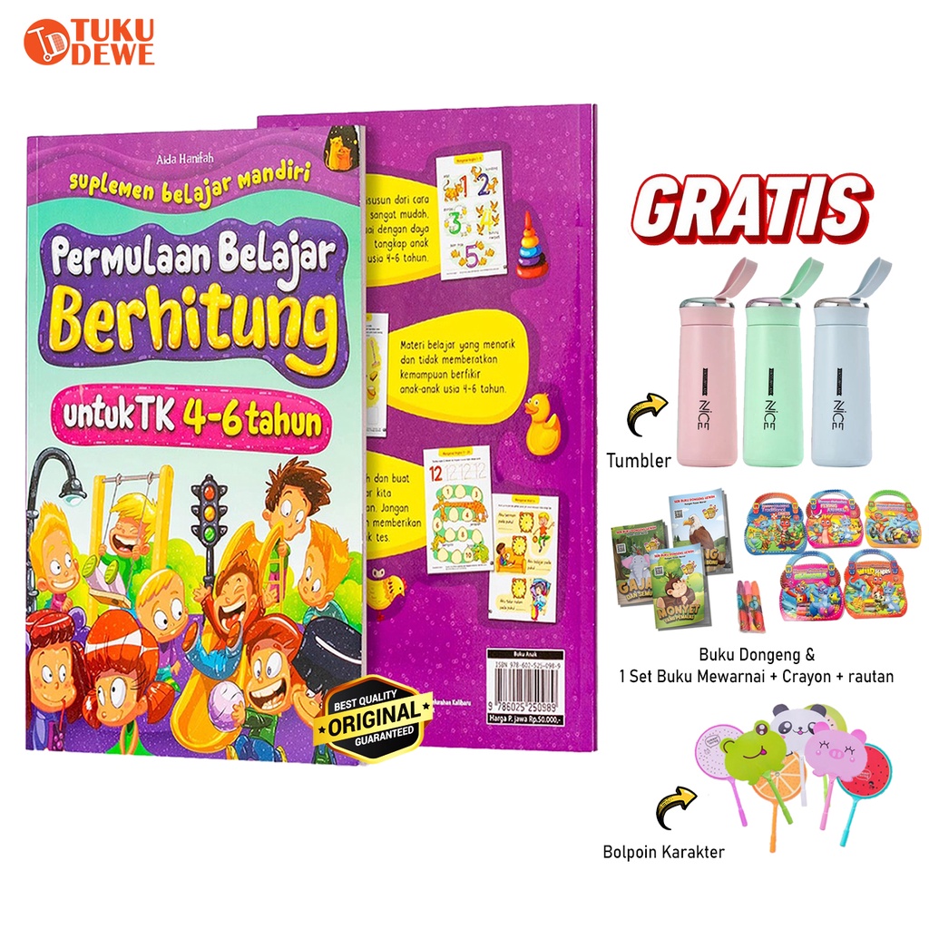 Jual Buku Berhitung Anak Tk Paud - Permulaan Belajar Berhitung Untuk Tk ...