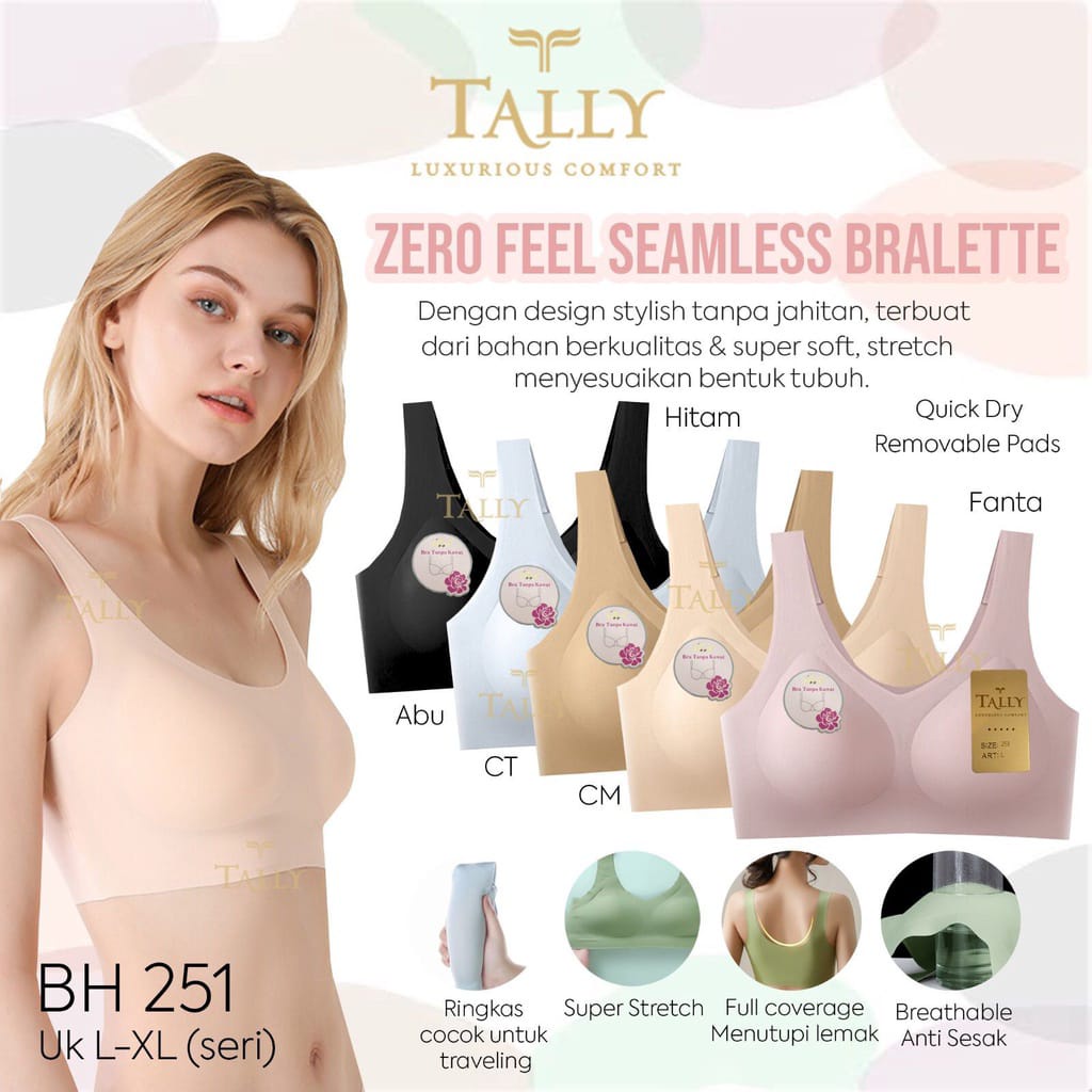 Jual Bra Bralette Kemben Tally Cup B Seamless Licin Busa Sedang Fk Shopee Indonesia