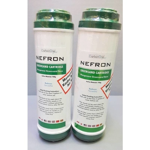 Jual Nefron Manganese Greensand Untuk Filter Air 10 Inch Zat Besi Shopee Indonesia