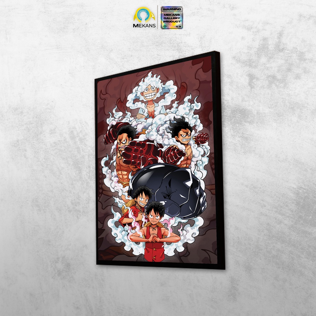 Jual MEKANS- 30x40 CM ONE PIECE MONKEY D LUFFY Frame Block Hiasan ...