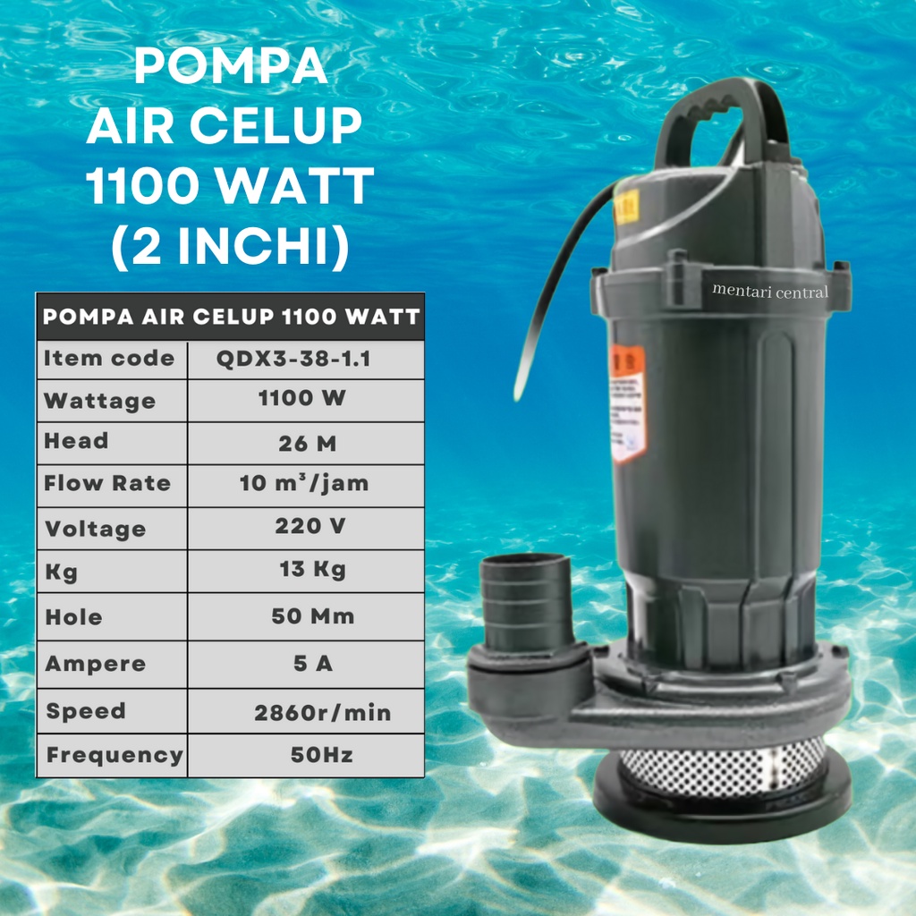 Jual Pompa Celup Air Kotor 1100 Watt Submersible Water Pump Pompa Sawah