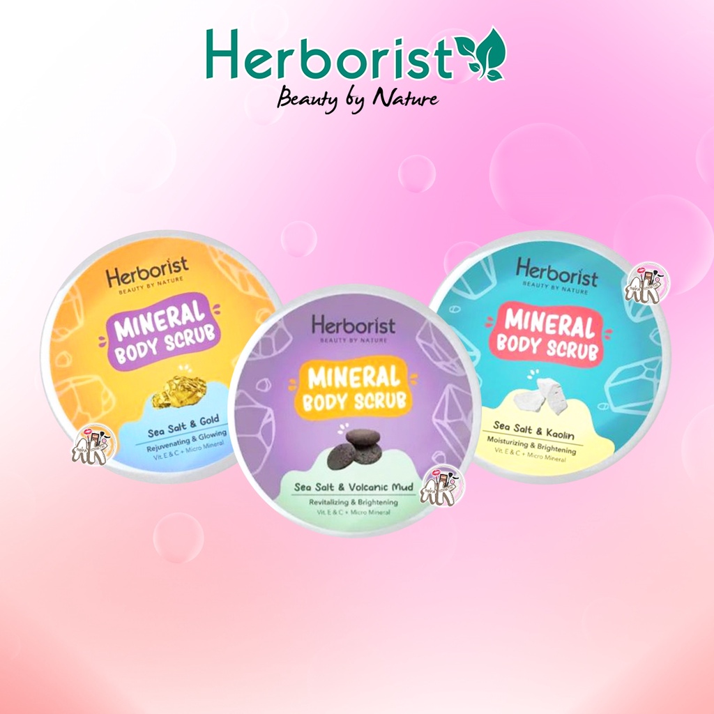 Jual Herborist Mineral Body Scrub Sea Salt 200gr Kaolin Gold