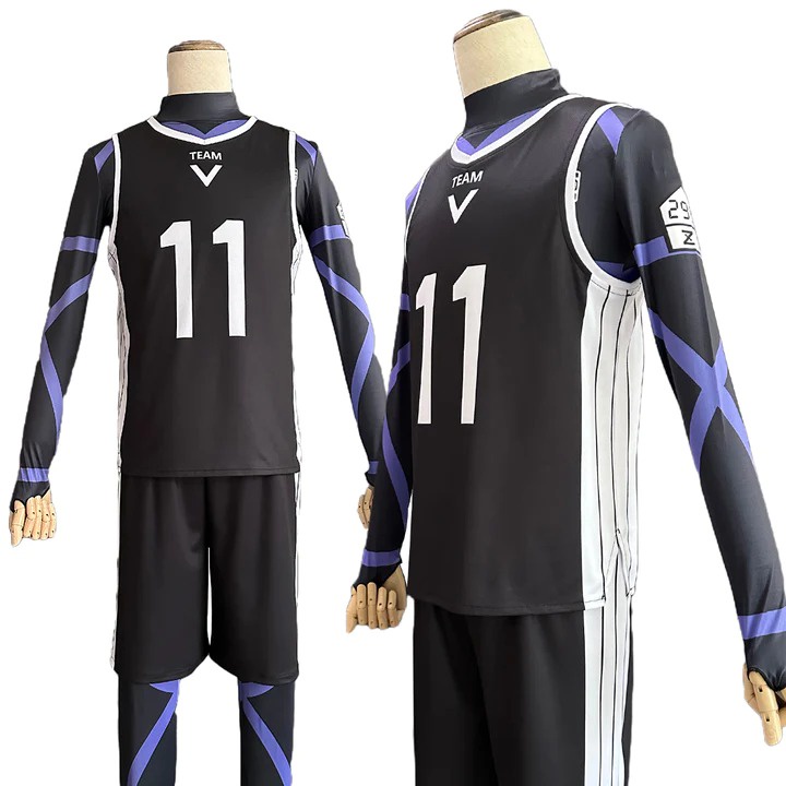 Jual Jersey Baju Kaos Blue Lock Anime Cosplay Costume Team V Nagi Bisa ...