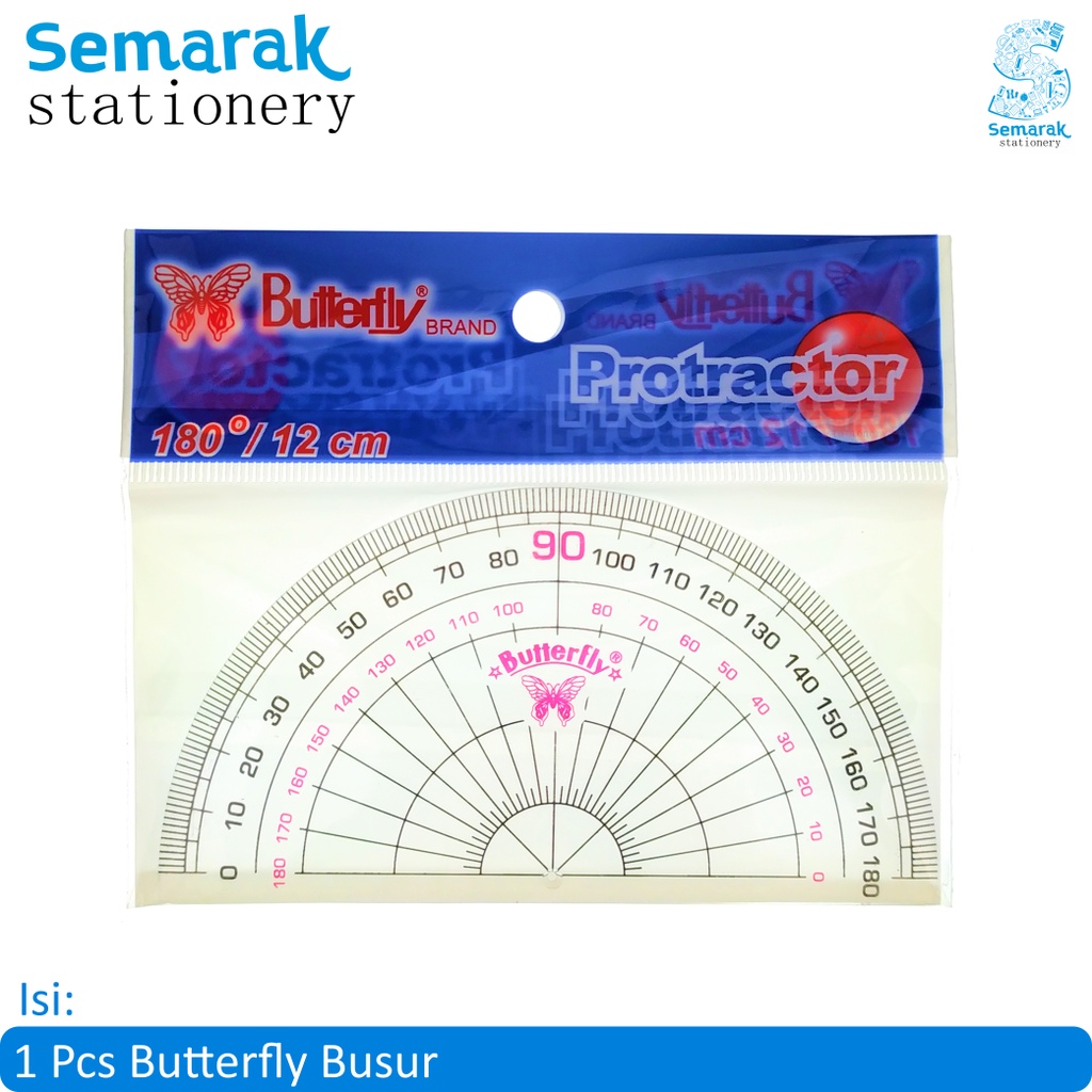 Jual Butterfly Protractor/Busur 12 CM X 180 ° | Shopee Indonesia