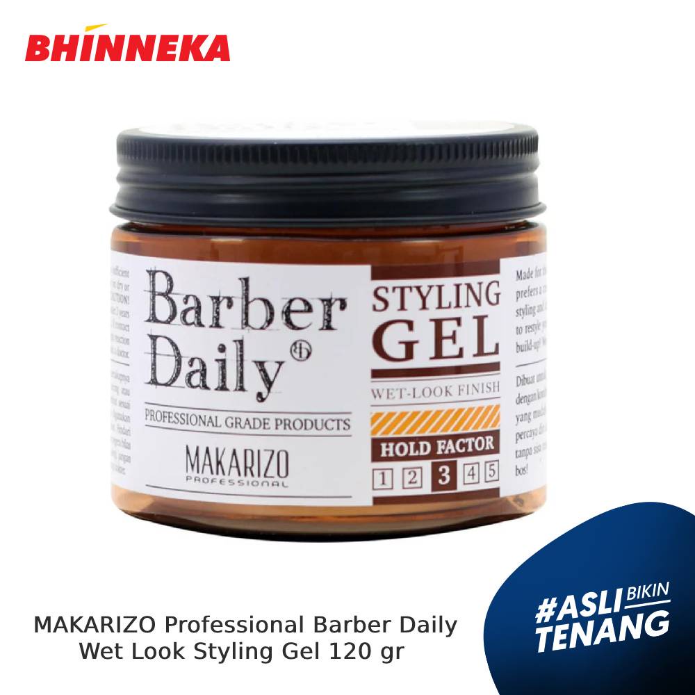 Jual MAKARIZO Professional Barber Daily Wet Look Styling Gel 120 gr