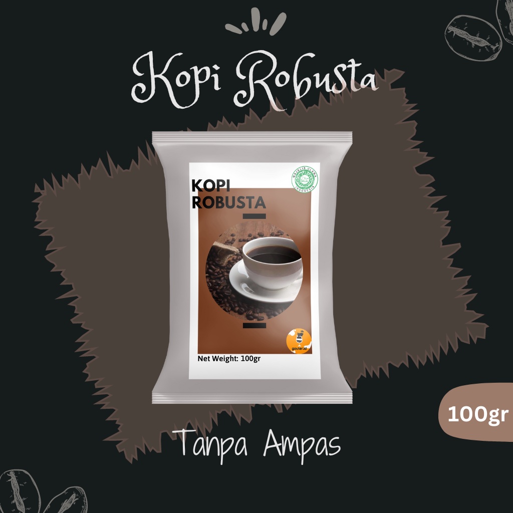 Jual KOPI BUBUK ROBUSTA 100GR / BUBUK KOPI / KOPI TANPA AMPAS / KOPI