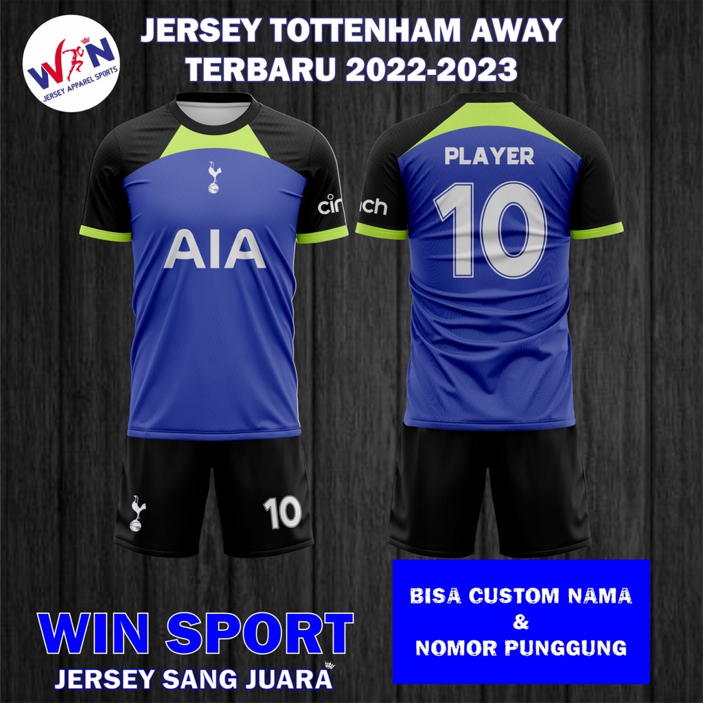 Jual Setelan Jersey Sepak Bola TOTTENHAM HOTSPUR Away Terbaru 2022-2023 ...