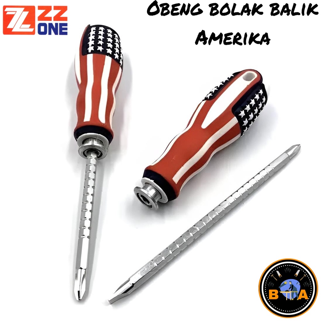 Jual OBENG BOLAK BALIK AMERIKA // OBENG 2 WAY AMERIKA 4 INCH // OBENG ...